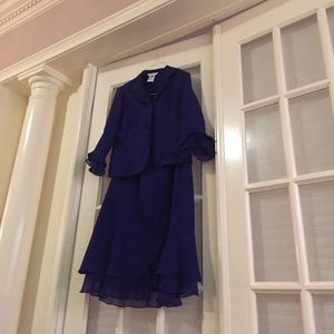 Purple like new dressy skirt and jacket size 12P